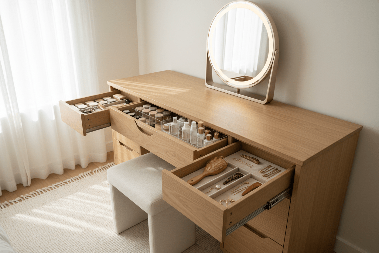 How to Organize Vanity Drawers by Category - Vektaya