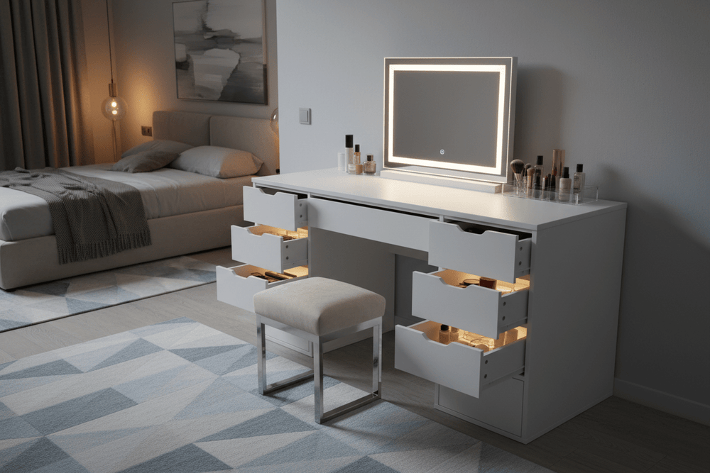Too Much Clutter, Not Enough Drawers? Here's How to Pick the Right Vanity Desk - Vektaya