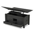 Lift Top Coffee Table, 39.4" Multi-Function Convertible Coffee Table with 4 Storage Drawers & Hidden Compartment- Vektaya