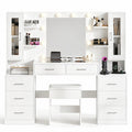 6-Drawer LED Mirror Vanity Desk - Vektaya - VektayaDesk