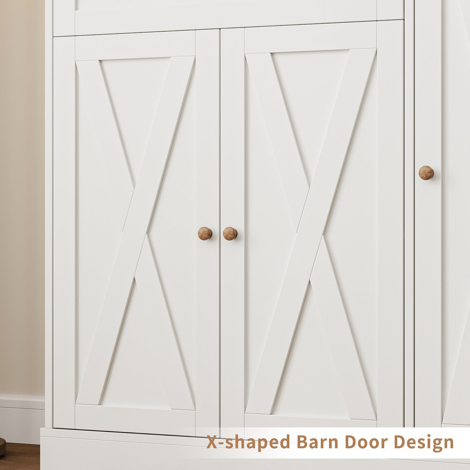 68" Pantry Cabinet with Adjustable Shelves, 6 Door Shelves & Drawer - Vektaya - VektayaFurnitureUS-SC020-WH