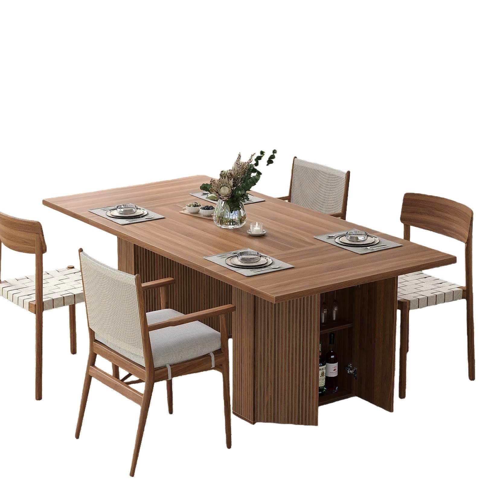 78.7" Dining Table - Vektaya - VektayaTableUS-DT002-BR