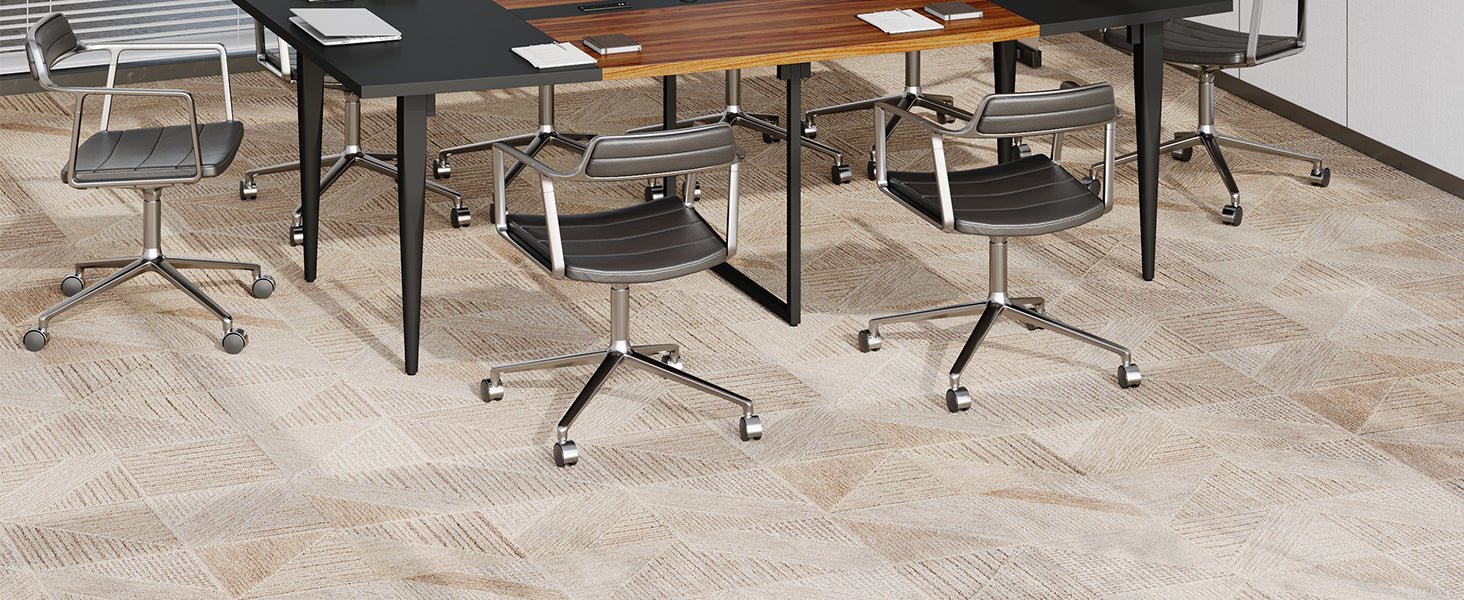 8FT Conference Table with Power Hubs, Large Meeting Table for 8-10 People- Vektaya - VektayaTableDT006-BR
