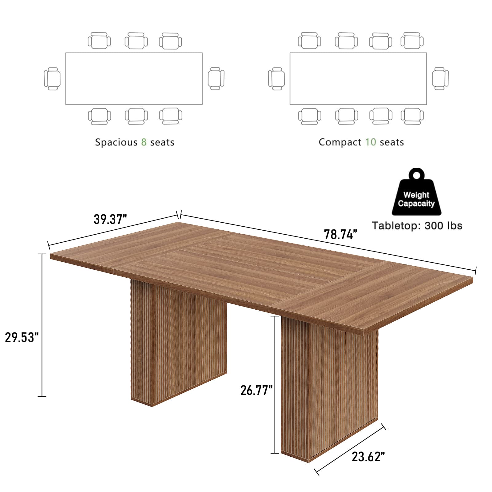 78.7" Dining Table