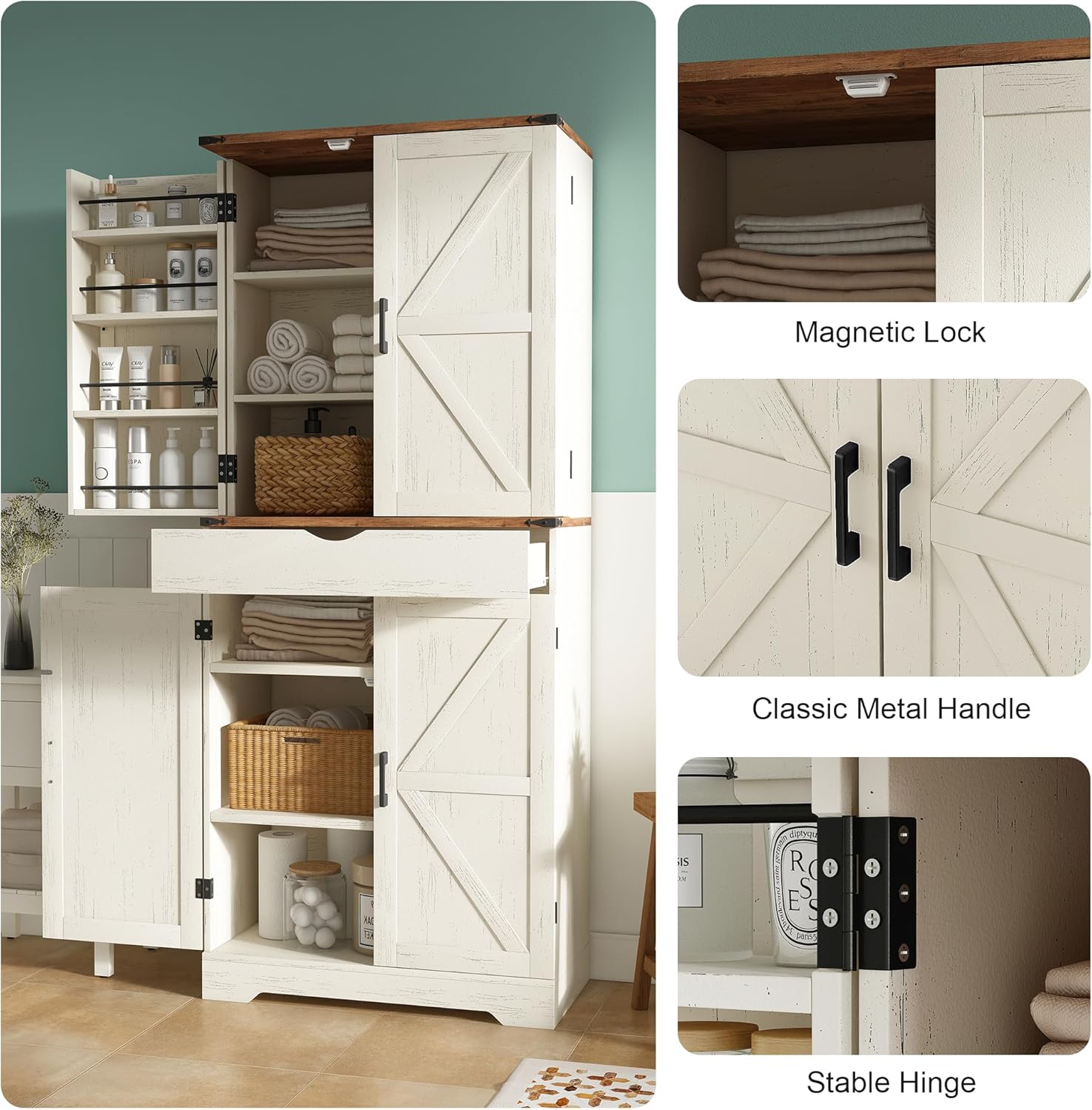 72'' Tall Kitchen Storage Pantry Cabinet