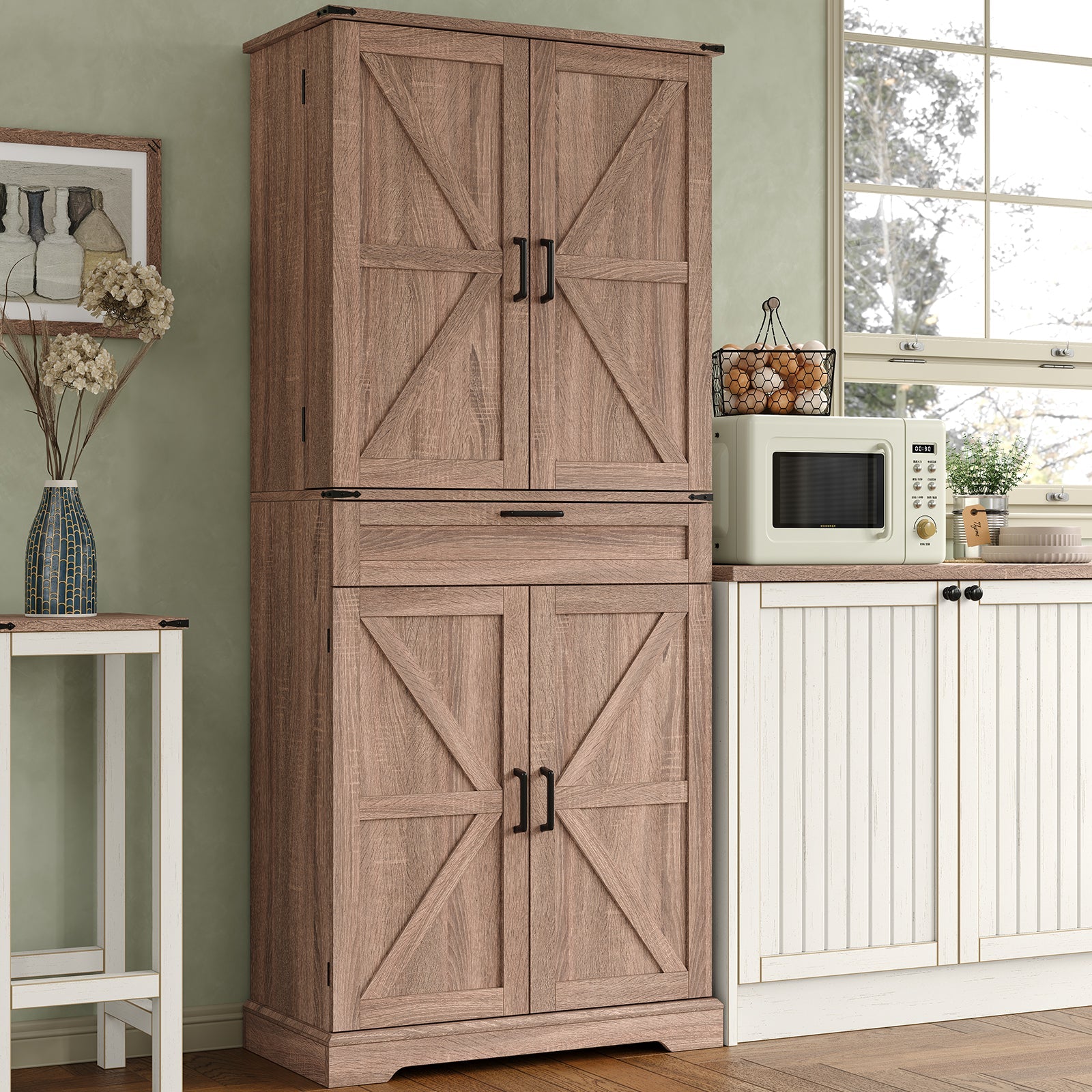 72'' Tall Kitchen Storage Pantry Cabinet
