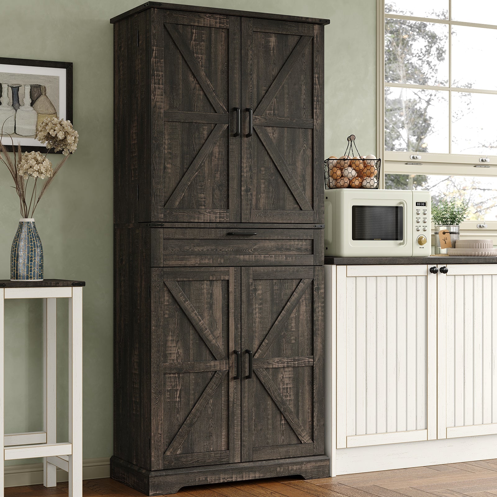 72'' Tall Kitchen Storage Pantry Cabinet