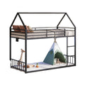 Twin Metal Bunk Bed with RGB LED, USB Charging