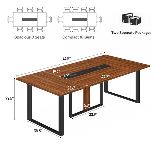 Farmhouse Desk with Power Outlets