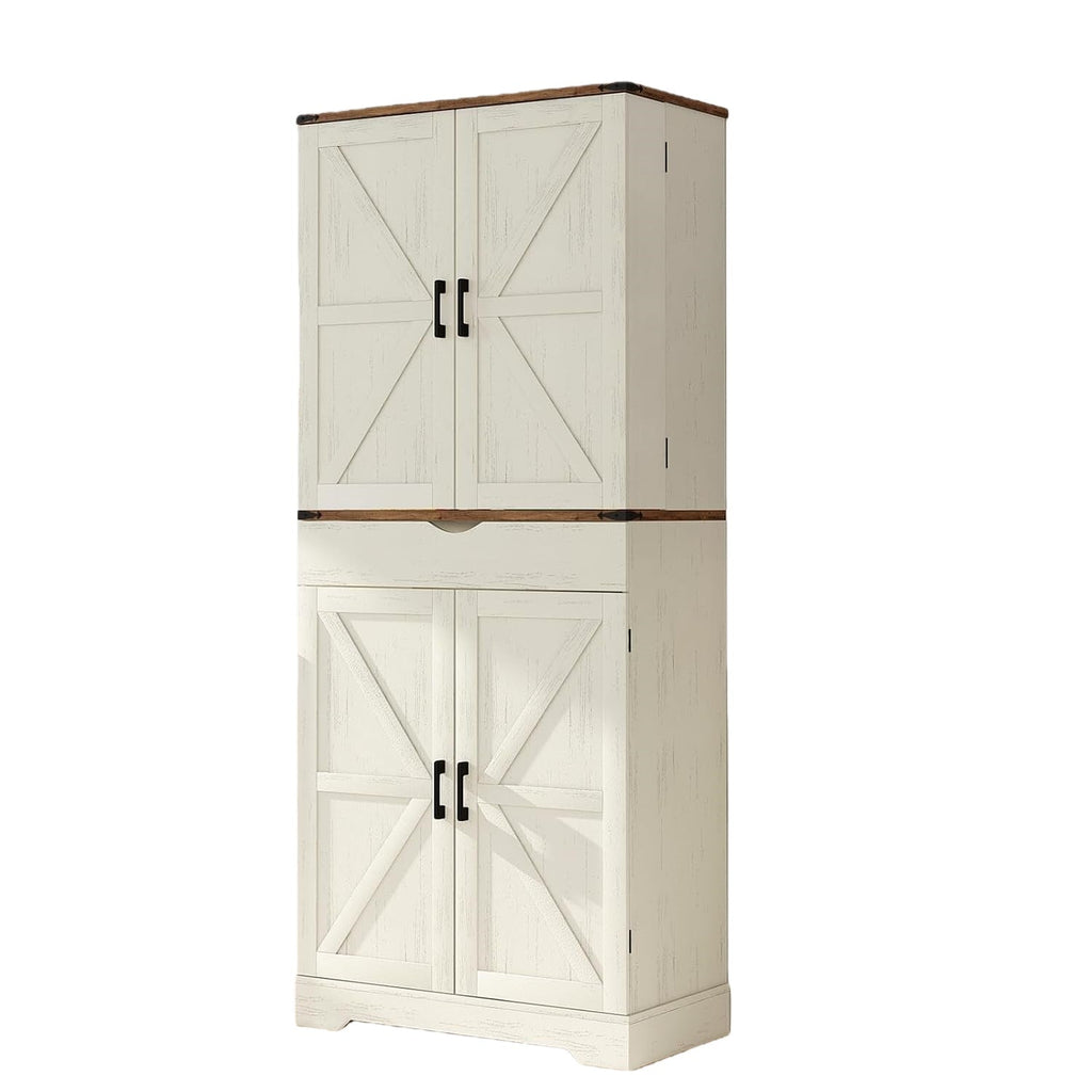 Vektaya US - SC001 72'' Tall Kitchen Storage Pantry Cabinet - VektayaFurnitureUS-SC001-WH