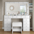 11-Drawer LED Mirror Vanity Desk, FR