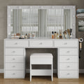 11-Drawer LED Mirror Vanity Desk