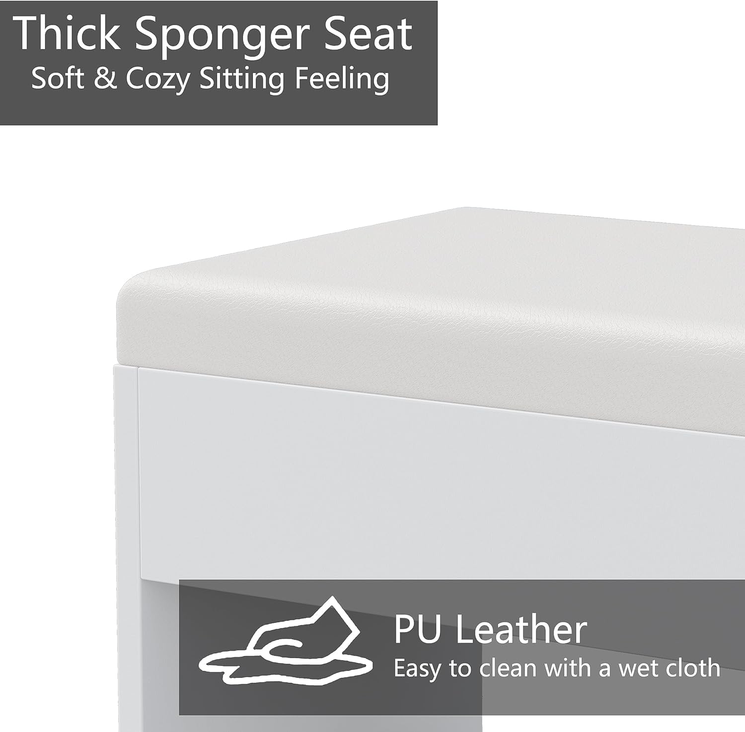 Yanosaku Modern White Makeup Vanity Set Table with Stool & LED Mirror 5 Drawers - Yanosaku SotreFurnitureVD001 - WH