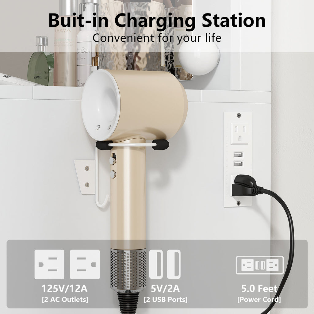 Yanosaku Modern White Makeup Vanity Set Table with Stool & LED Mirror 9 Drawers Luxury - Yanosaku SotreFurniture