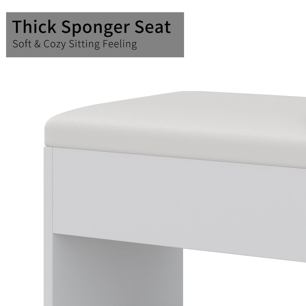 Yanosaku VD017 White Vanity Set, LED Mirror, 15 Drawers - Yanosaku SotreFurnitureVD017