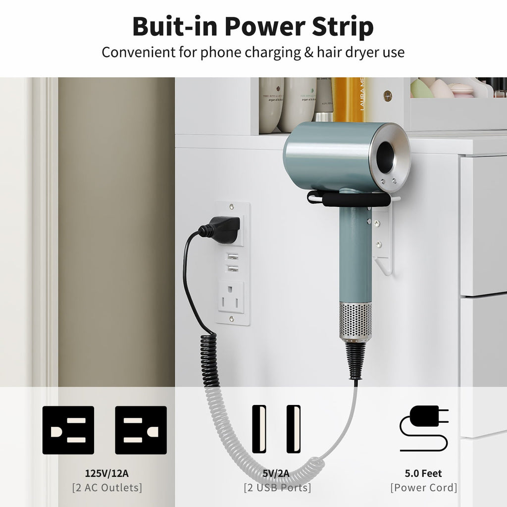 Yanosaku VD036 Bedroom Makeup Vanity desk with mirror, 6 Drawers - Yanosaku SotreFurnitureVD036 - WH